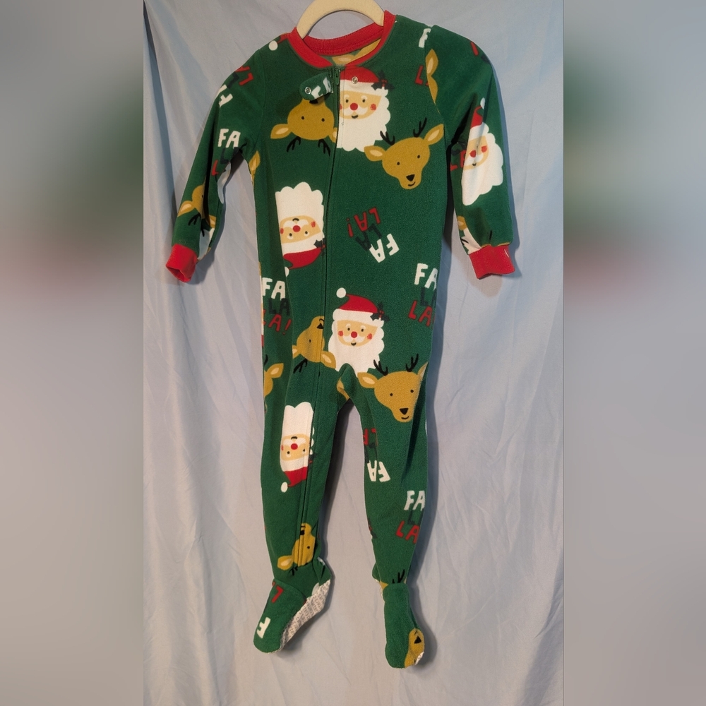 4/$20 Carter's Holiday Christmas Santa and Reindeer Onesie Pajamas *B20